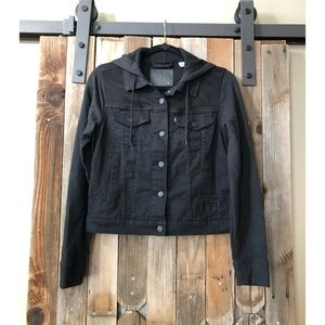 Levi's Black Jean Jacket with Hood